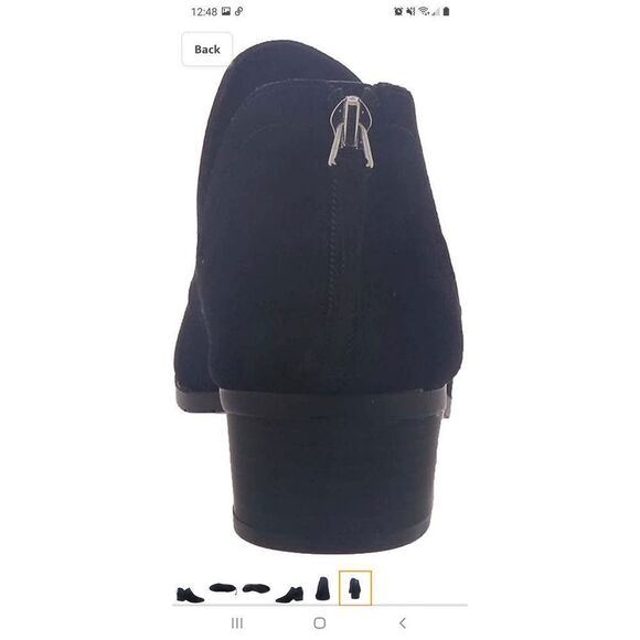 New Size 8 Black Suede Kenneth Cole Reaction Side Skip Booties Shoes - Picture 5 of 8